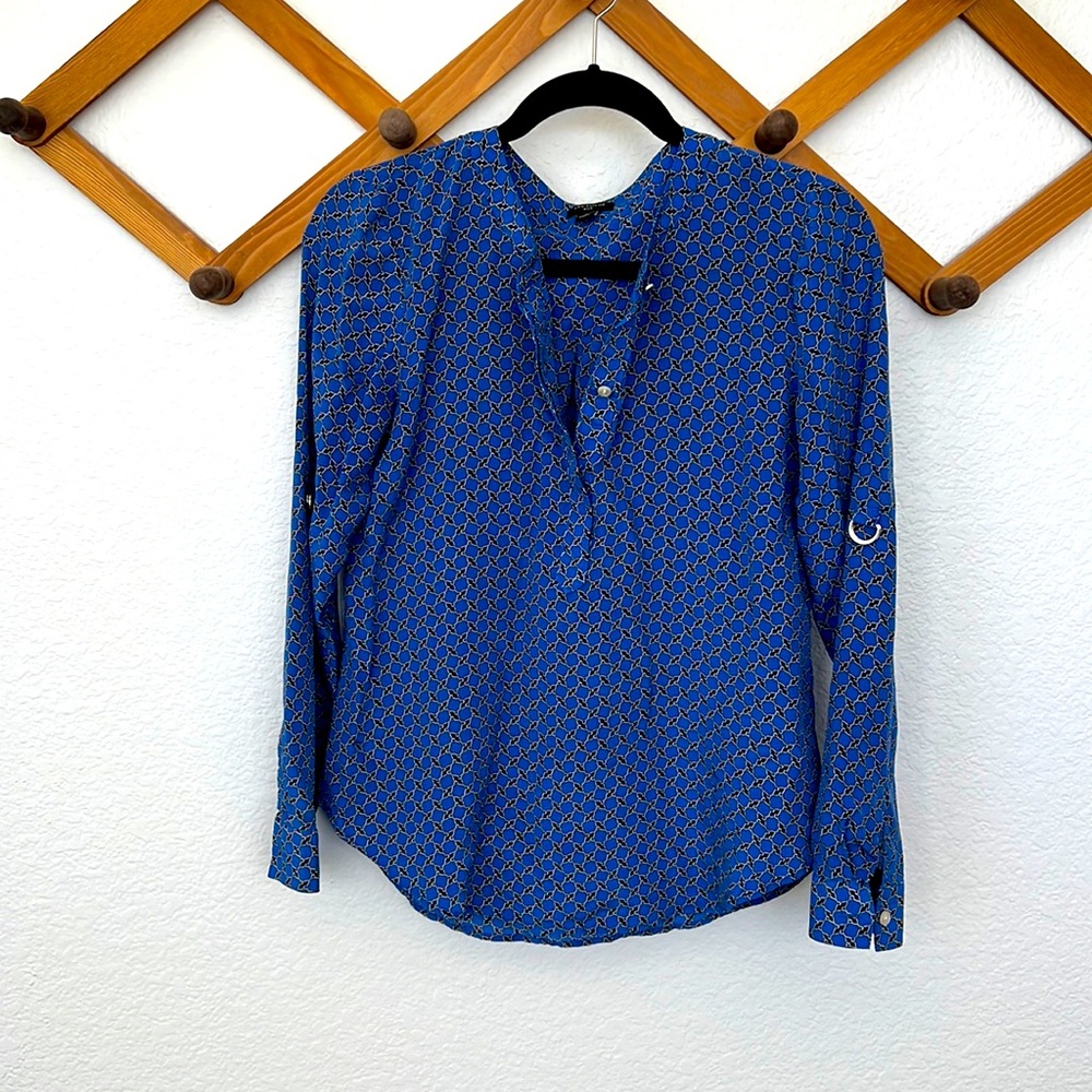 Thrifted vintage silk blouse
